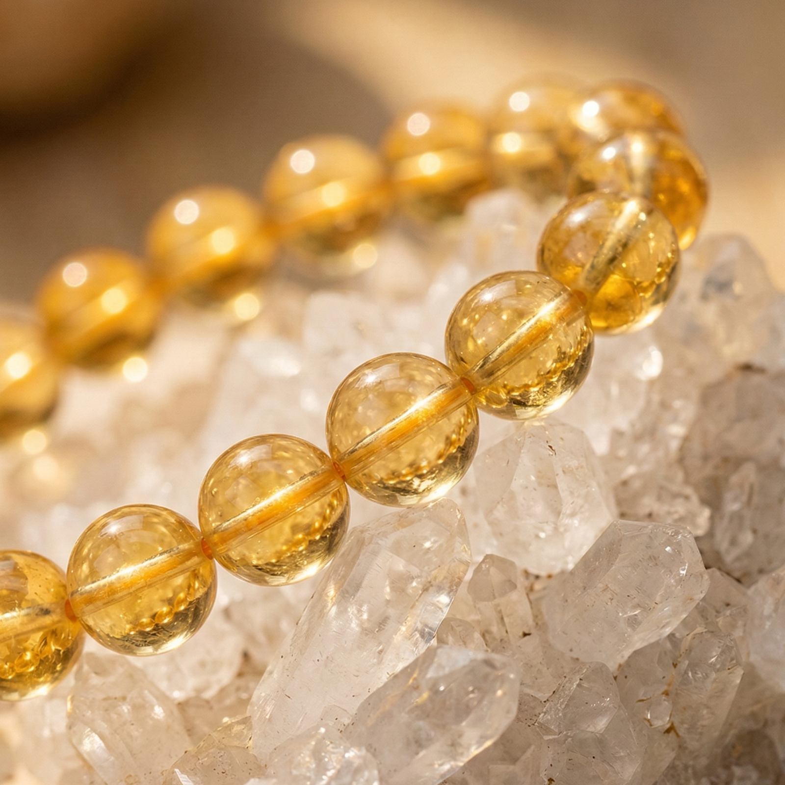 Bracelet citrine en pierre naturelle - Source Sacrée