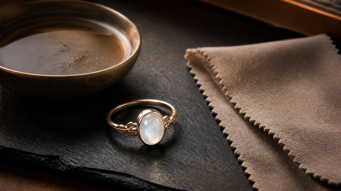 Nettoyer une Bague Pierre de Lune : entretien pas à pas