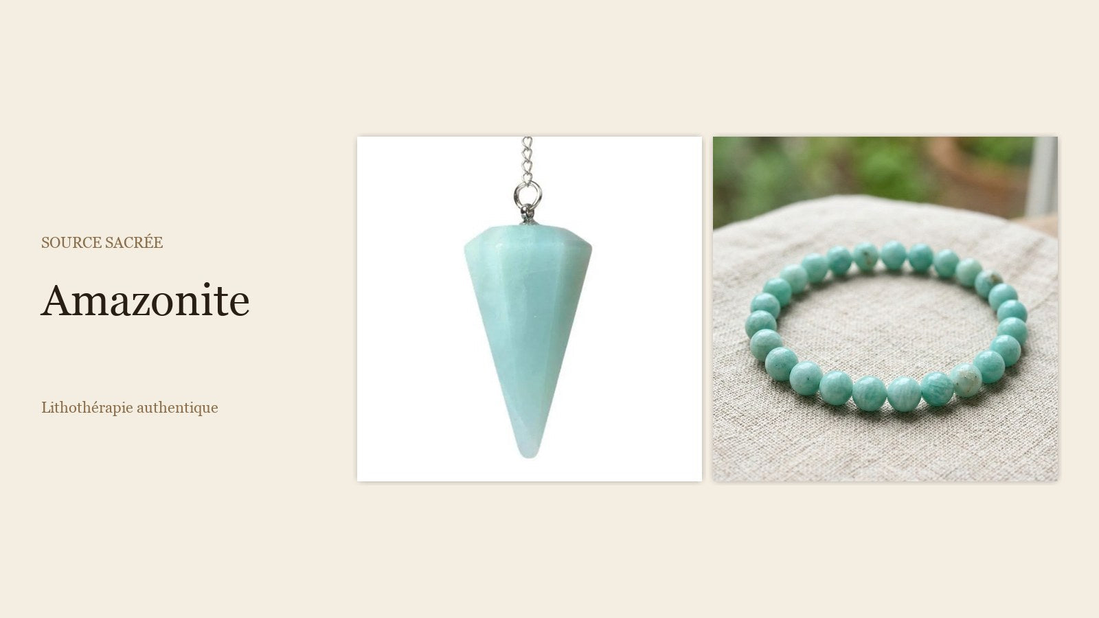 Amazonite - Bracelets pierre naturelle Source Sacrée