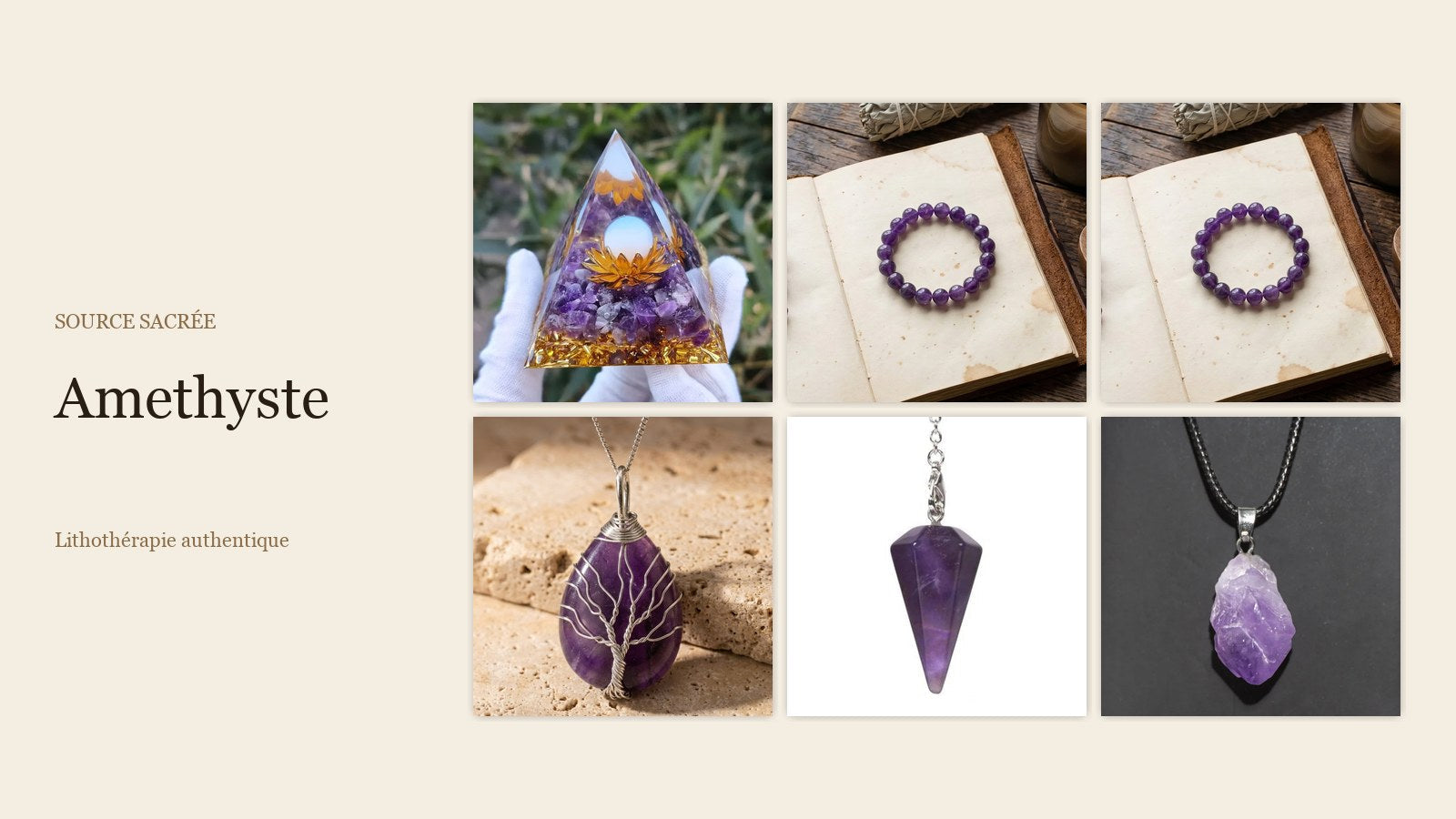 Amethyste - Bracelets pierre naturelle Source Sacrée