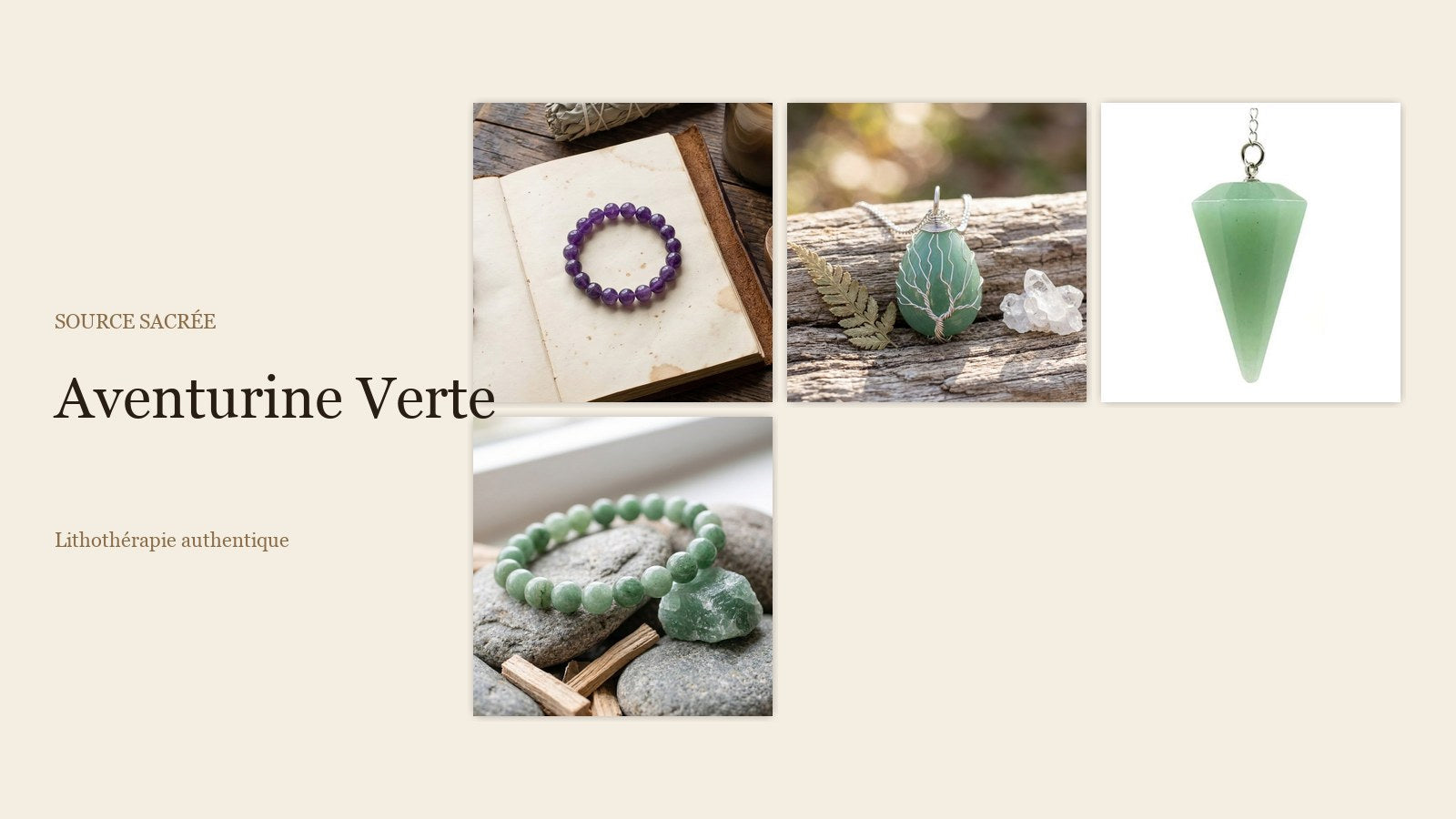 Aventurine Verte - Bracelets pierre naturelle Source Sacrée