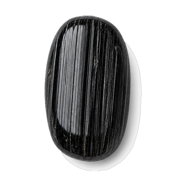 Tourmaline Noire — pierre naturelle roulée | Source Sacrée