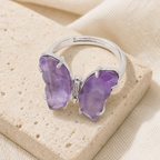 Bague Papillon Améthyste — photographie produit premium