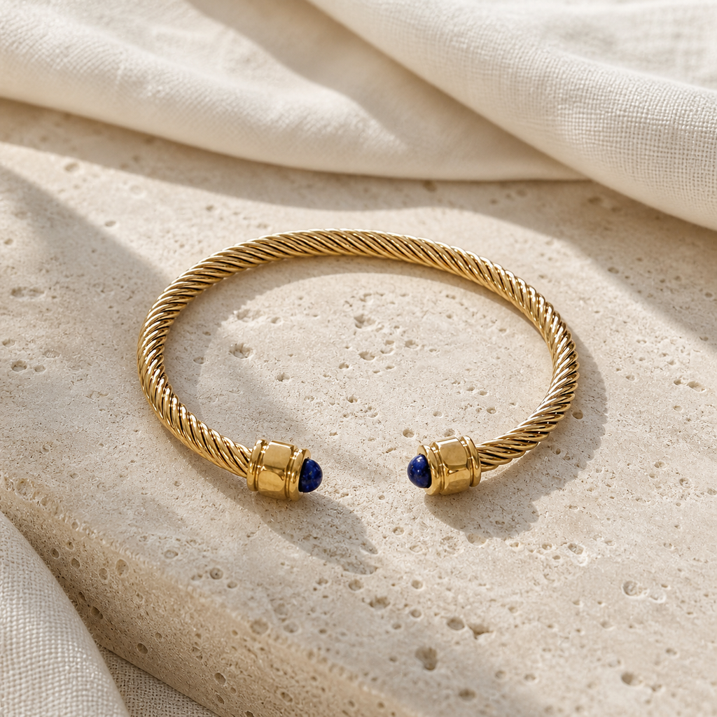 Bracelet Pierre de Naissance Septembre — Lapis-lazuli — photographie produit premium