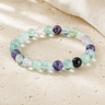 Bracelet Fluorite Multicolore — Perles Naturelles 8 mm — photographie produit premium