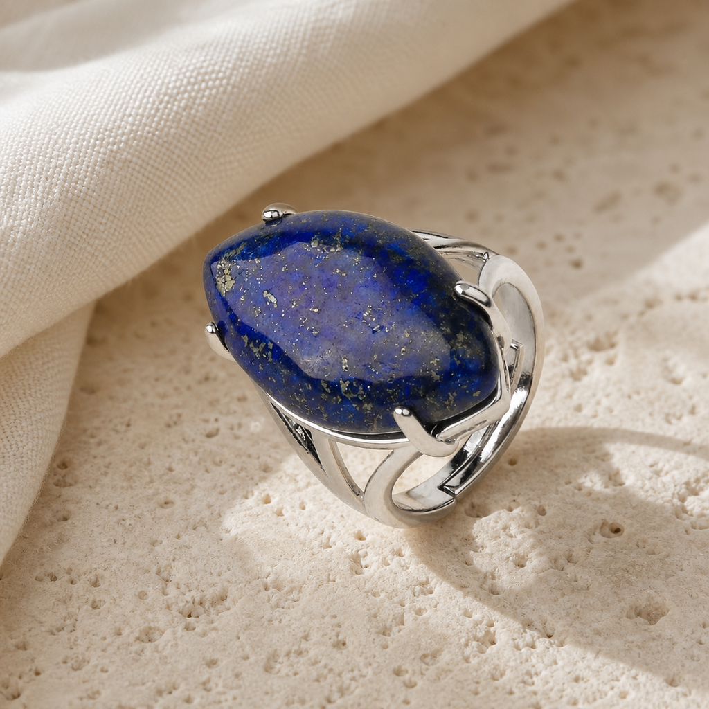 Bague Lapis-Lazuli Réglable — photographie produit premium