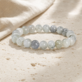 Bracelet Labradorite Blanche — Perles Naturelles 8 mm — photographie produit premium