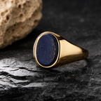 Bague Homme Lapis-Lazuli Sertie — photographie produit premium