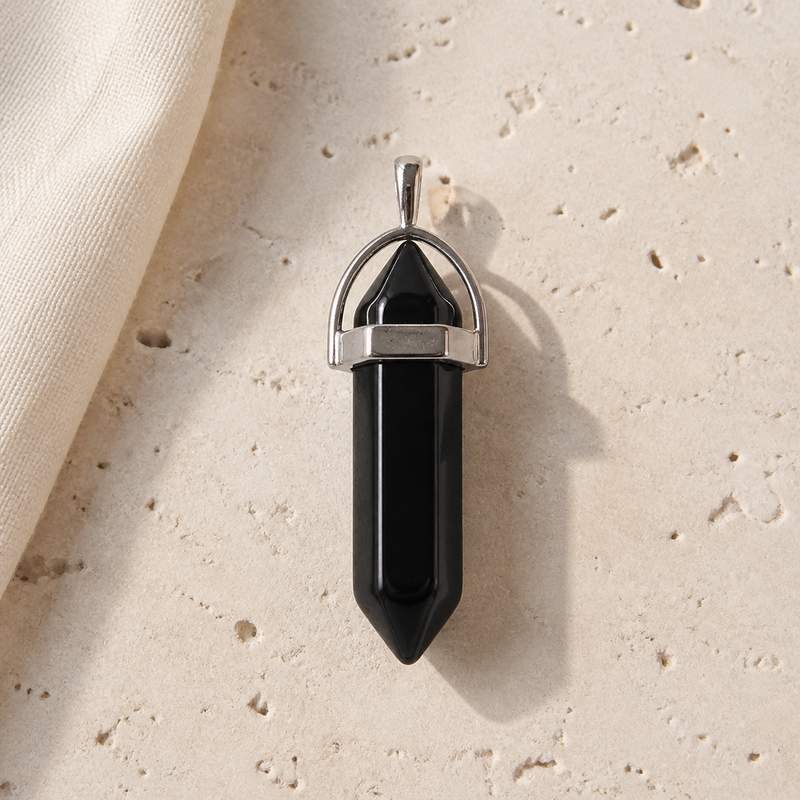 Pendentif Pointe - Onyx Noir — vue produit premium