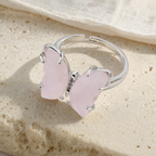 Bague Papillon Quartz Rose — photographie produit premium