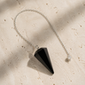 Pendule Radiesthesie - Agate Noire — photographie produit premium