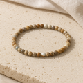 Bracelet Homme Pierre Fossile — Perles 4 mm — photographie produit premium