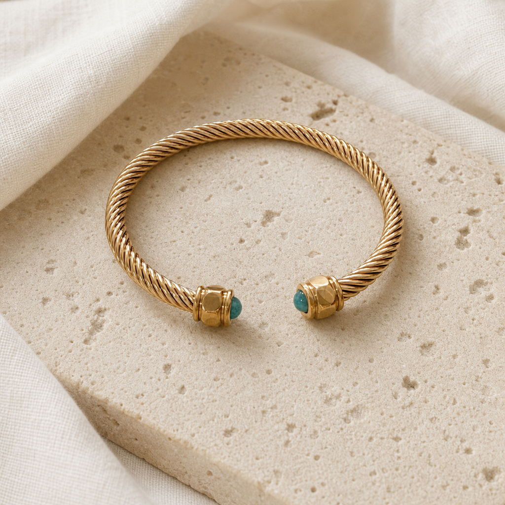 Bracelet Pierre de Naissance Décembre — Turquoise — photographie produit premium