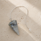 Pendule Radiesthesie - Labradorite — photographie produit premium
