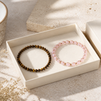 Duo Couple - 2 Bracelets Pierres Naturelles Assortis — photographie produit premium
