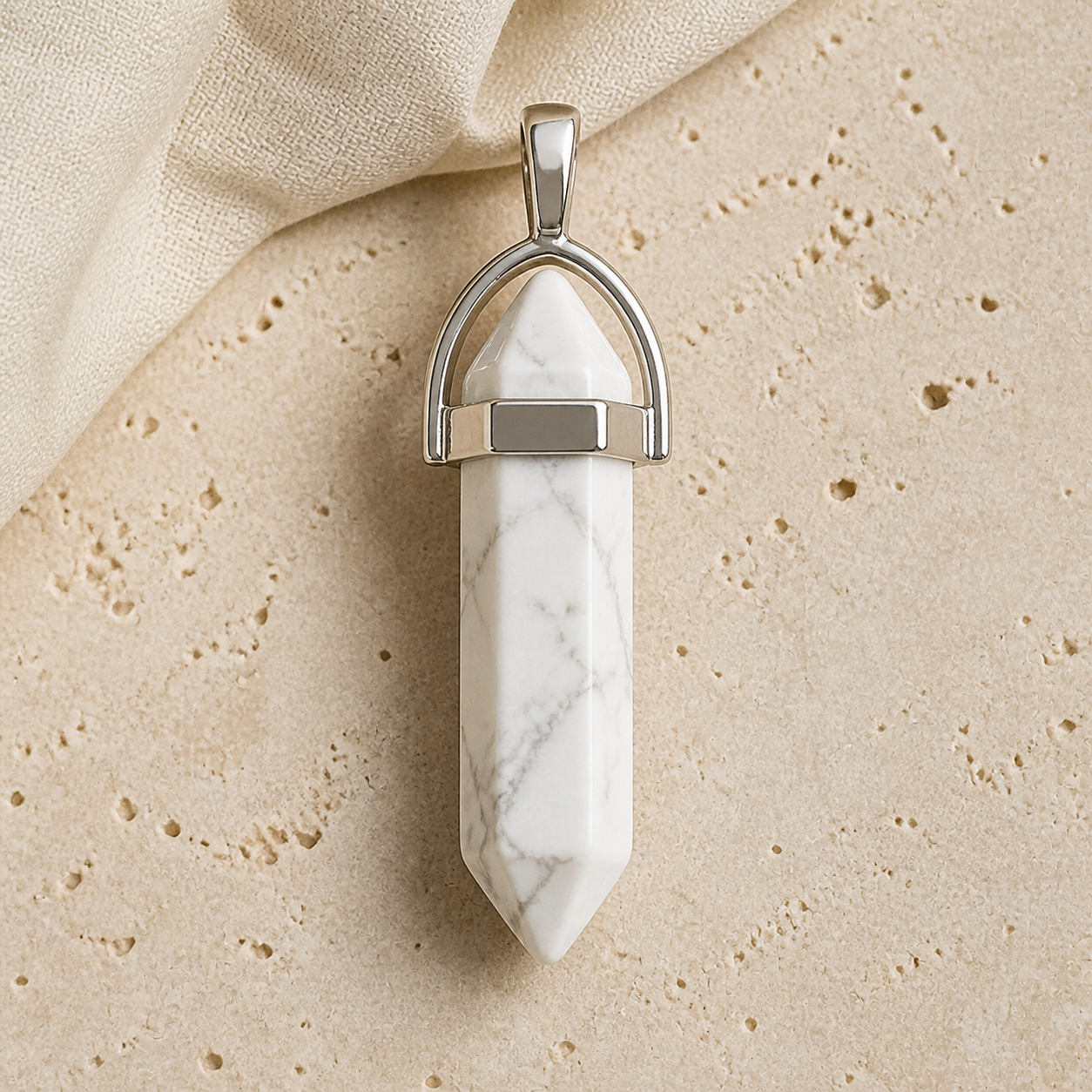 Pendentif Pointe - Howlite — vue produit premium