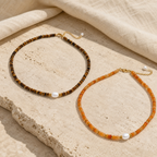 Collier Perle Baroque & Rondelles de Pierre Naturelle — photographie produit premium