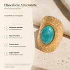 Bague Amazonite Chevalière — fiche descriptive