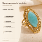 Bague Amazonite Martelée — fiche descriptive