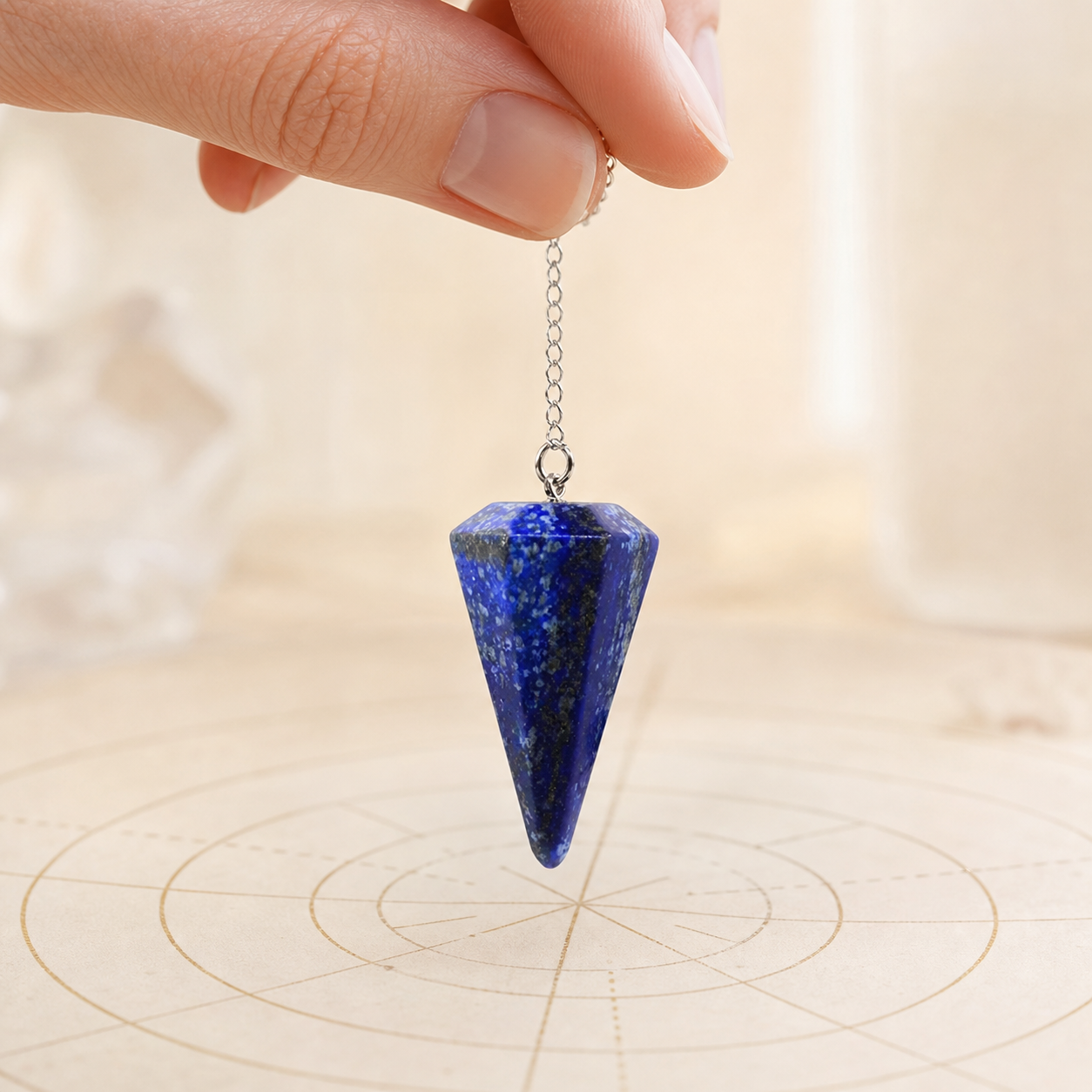 Pendule Radiesthesie - Lapis-Lazuli — vue en situation