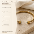 Bracelet Pierre de Naissance Mars — Aigue-marine — fiche descriptive