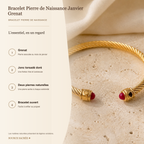 Bracelet Pierre de Naissance Janvier — Grenat — fiche descriptive