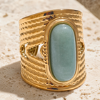 Bague Jade Manchette Ajourée — vue macro ou variantes
