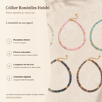 Collier Ras-de-Cou Pierre Naturelle – Rondelles Heishi — fiche descriptive