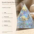 Pyramide Orgonite Fleur de Lotus - Opale — fiche descriptive
