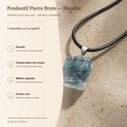 Pendentif Pierre Brute - Fluorite — fiche descriptive