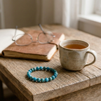 Bracelet apatite bleue collection pierres naturelles lithotherapie