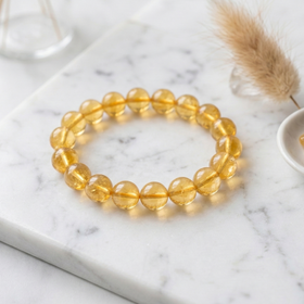 Bracelet Citrine - Pierre Naturelle Perles 8mm
