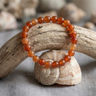 Bracelet cornaline pierre naturelle perles 8mm lithothérapie