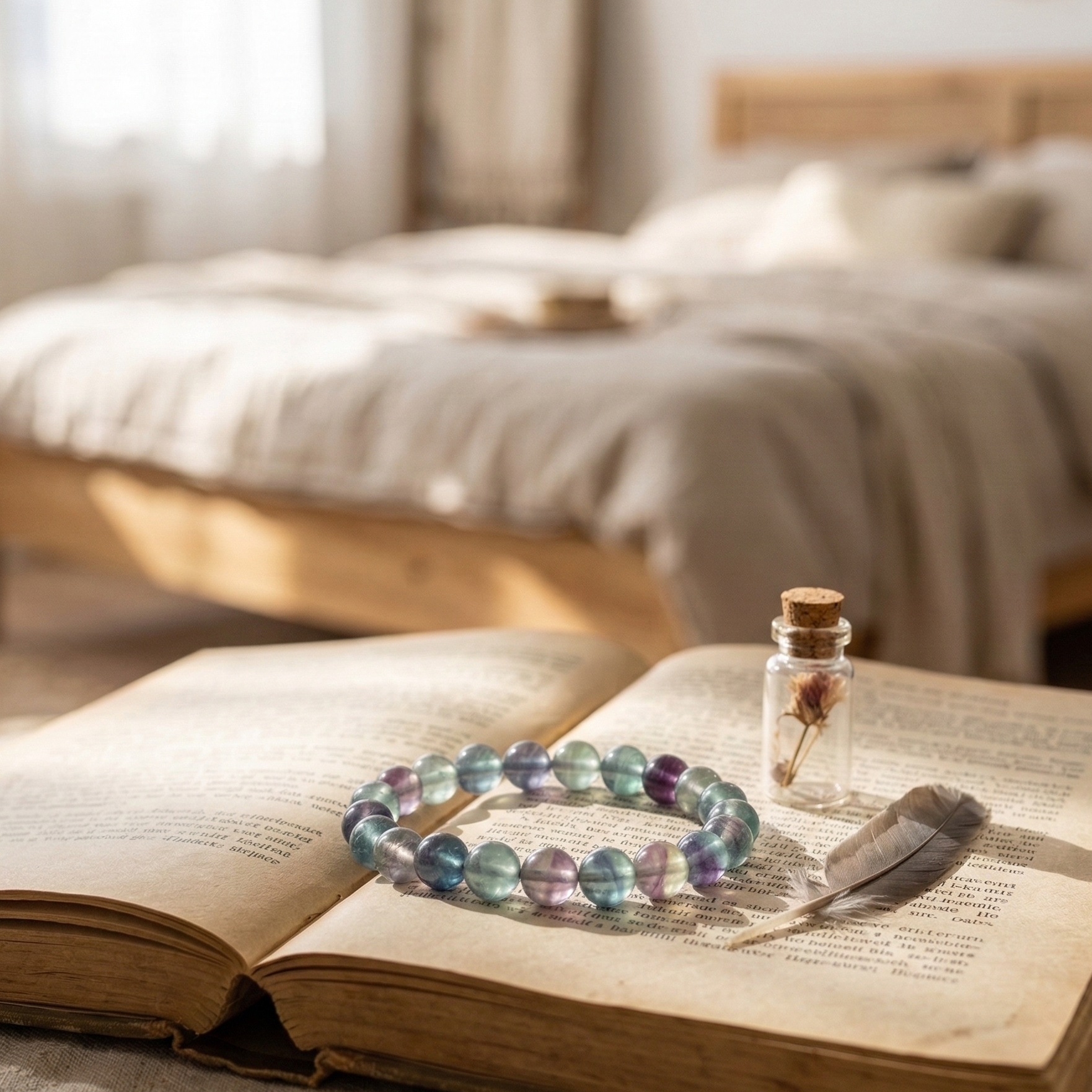 Bracelet fluorite pierre naturelle clarté mentale