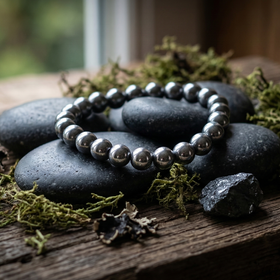 Bracelet Hematite - Pierre Naturelle Perles 8mm