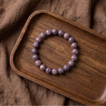 Bracelet Lepidolite - Pierre Naturelle Perles 8mm