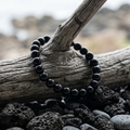 Bracelet Obsidienne Noire perles 8mm - vue 1