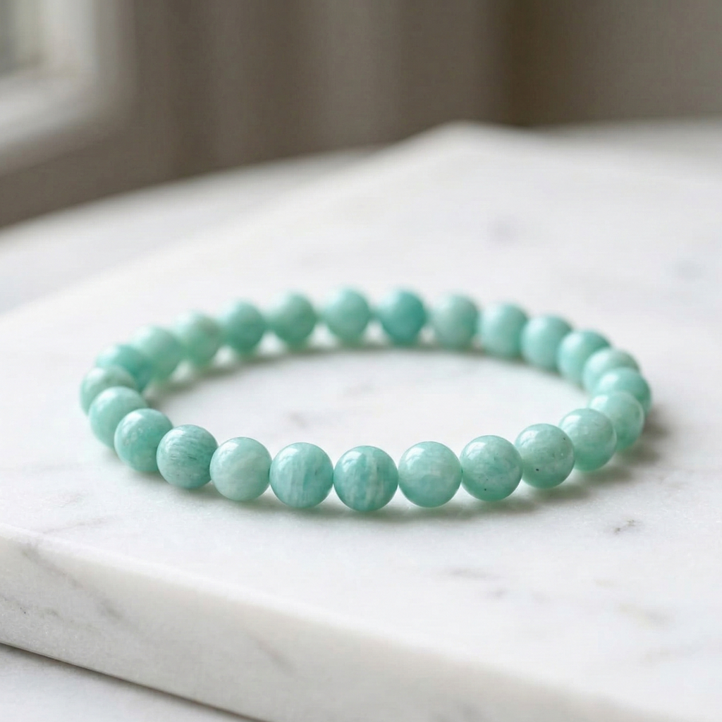 Bracelet amazonite vue complete Source Sacree