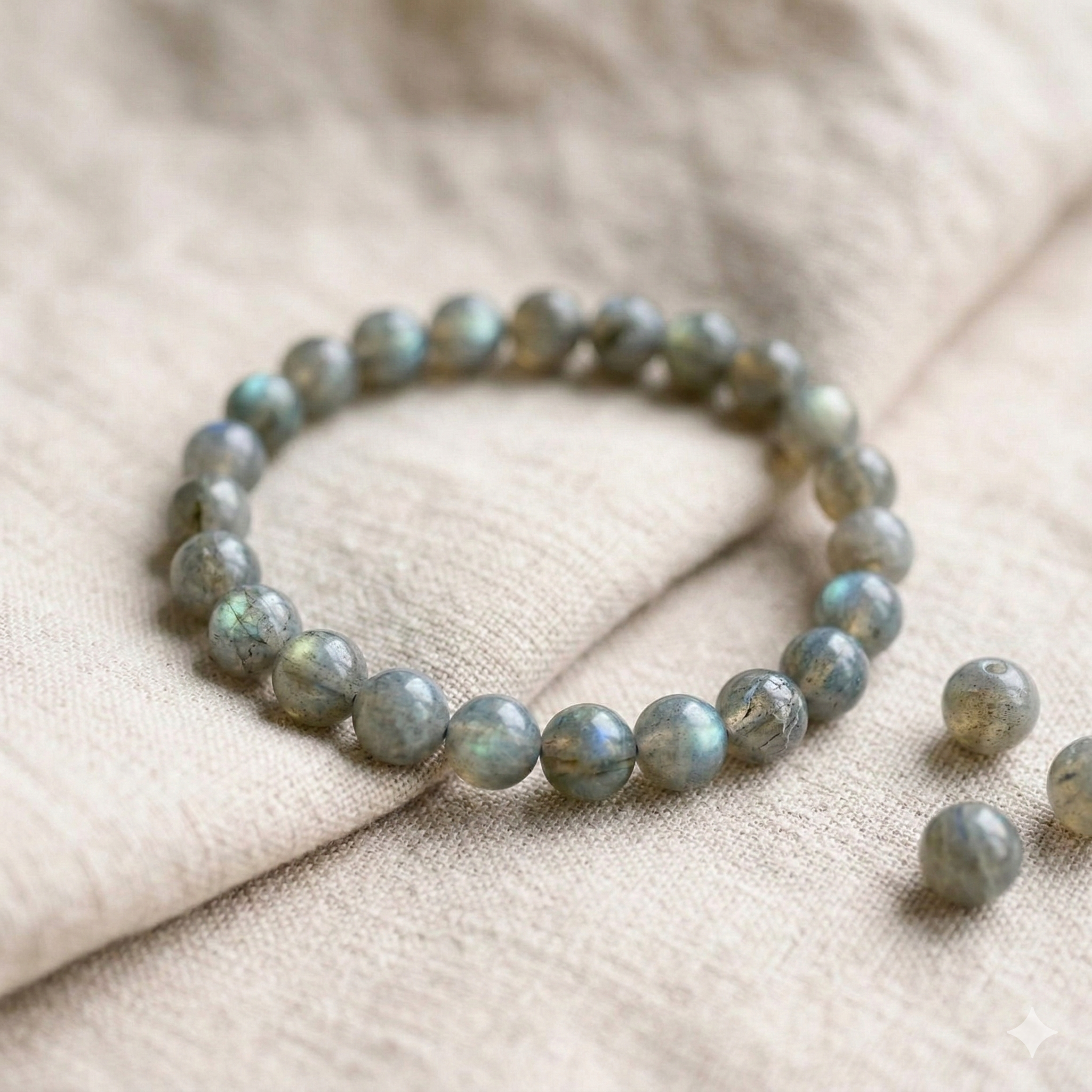 Bracelet labradorite pierre naturelle perles 8mm lithotherapie