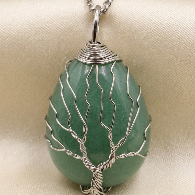 Collier Arbre de Vie - Aventurine Verte