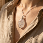 Collier arbre de vie cristal de roche porte au cou - bijou femme lithotherapie