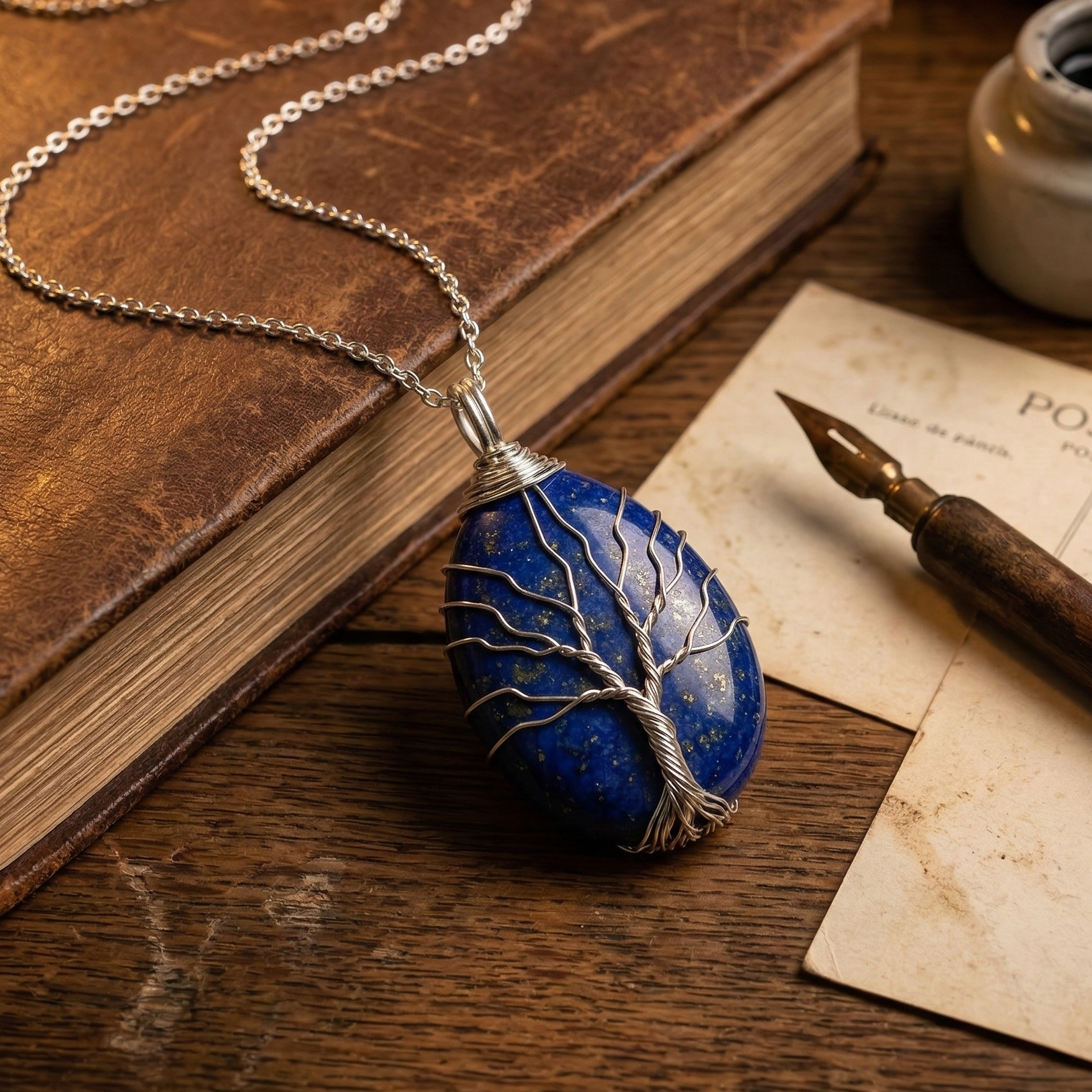 Collier Arbre de Vie - Lapis-Lazuli