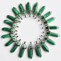 Pendentif pointe malachite hexagonal pierre naturelle - lithotherapie