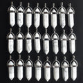 Pendentif pointe howlite hexagonal pierre naturelle - lithotherapie