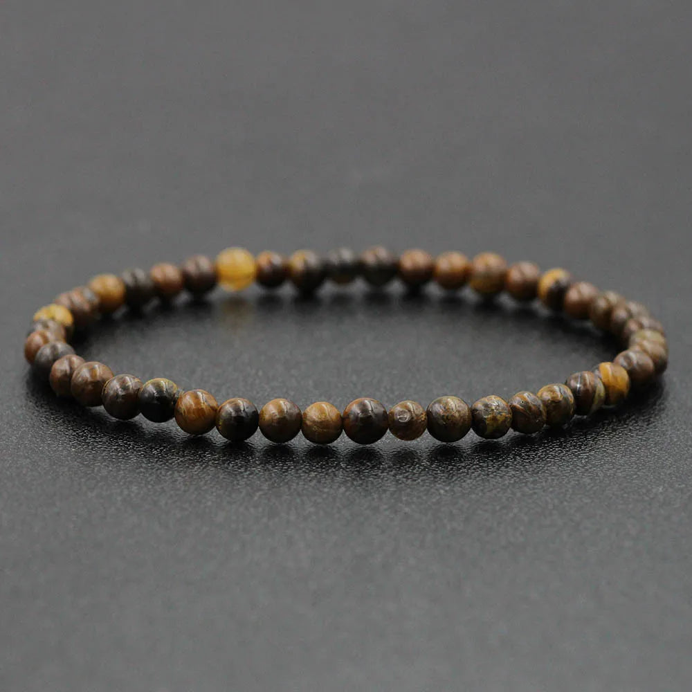 Bracelet oeil de tigre pierre naturelle perles 8mm - lithotherapie