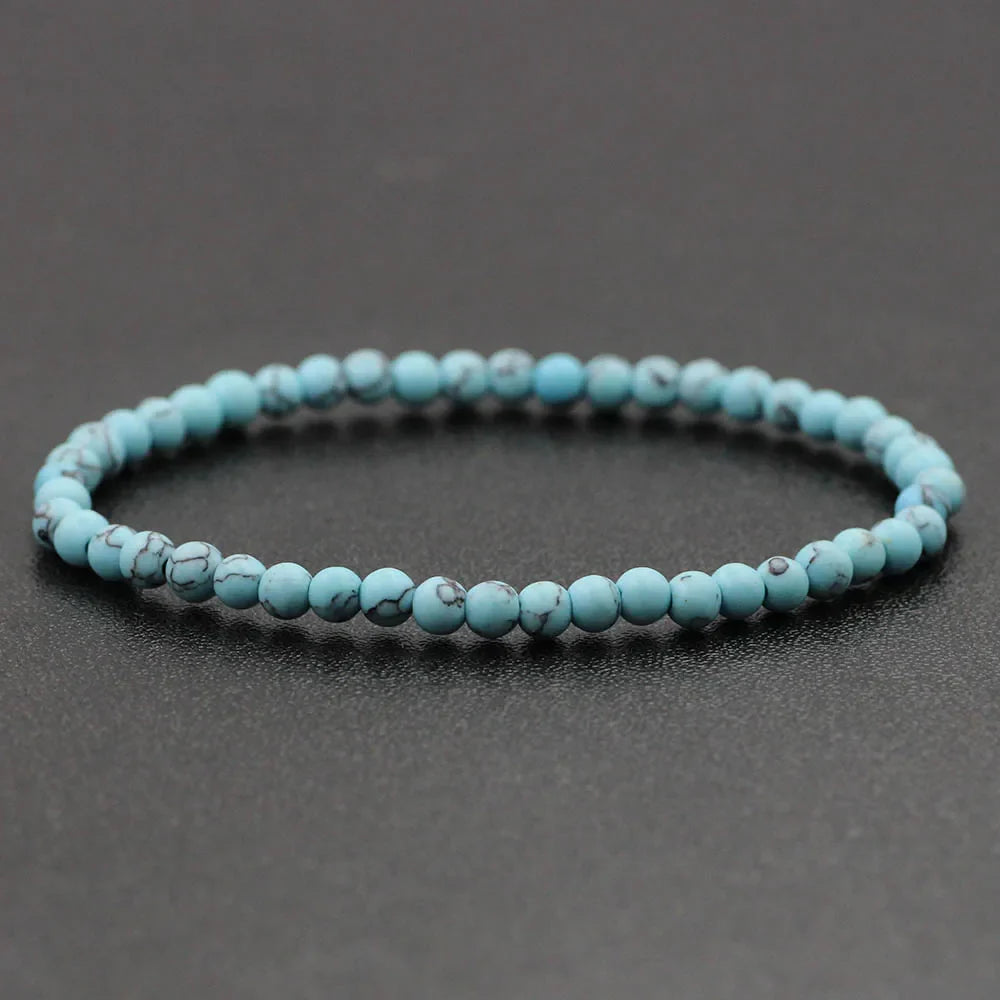 Bracelet turquoise pierre naturelle perles 8mm - lithotherapie