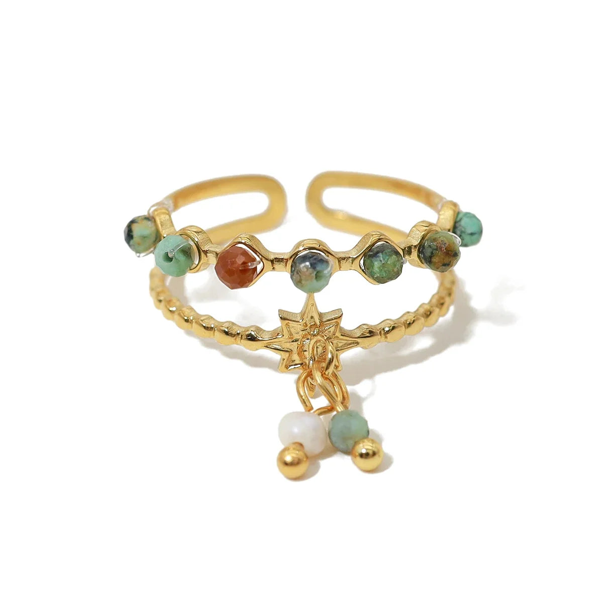 Bague Turquoise Africaine Étoile