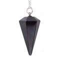 Pendule radiesthesie hematite pointe hexagonale - divination lithotherapie