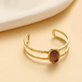 Bague Améthyste Double Anneau