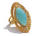 Bague Amazonite Martelée